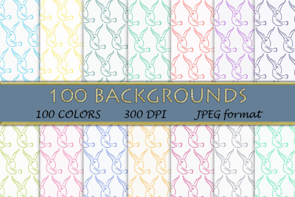 100 Dove Pattern Digital Papers and Collection of Digital Papers in 100 Colors: A Creative Resource for Designers