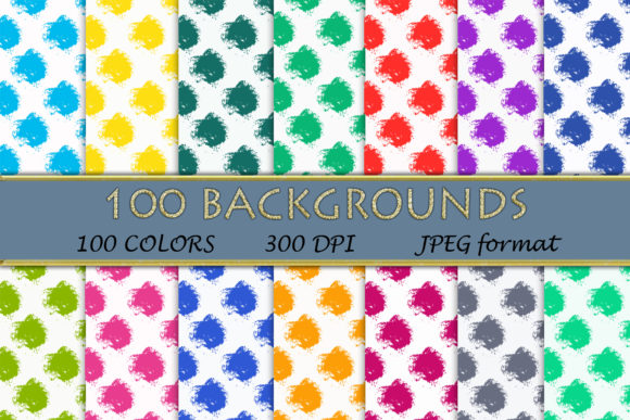 100 Polka Dots Pattern Digital Papers