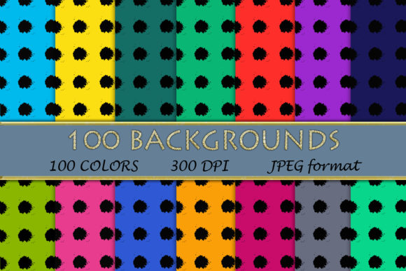 100 Polka Dots Pattern Digital Papers--3: A Versatile Resource for Creative and Practical Use