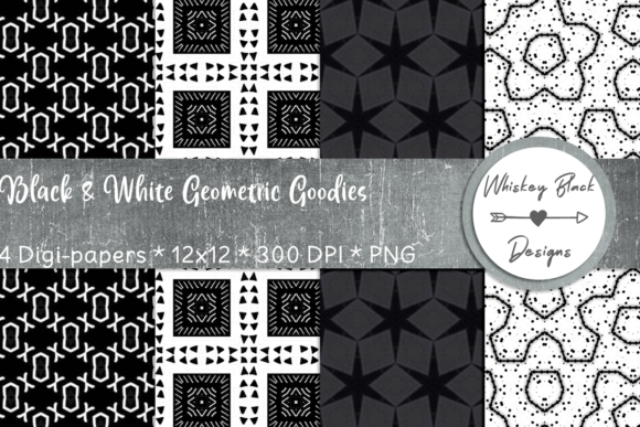 Black White Geometric Fun Papers: Enhancing Creativity in Crafting and Design Workflows