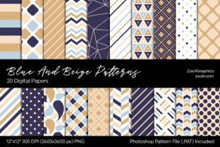 Blue and Beige Digital Papers: A Versatile Resource for Creative Projects