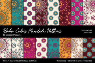 Boho Colors Mandala Digital Papers: A Creative Resource for Modern Designers and Creators