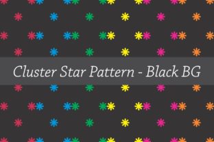 Cluster Stars Pattern - Black Background