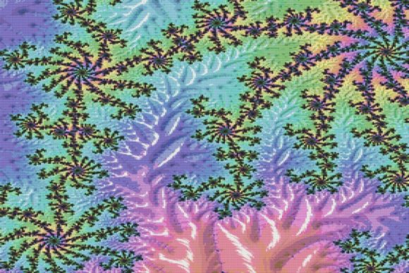 Cross Stitch Pattern - Fractal - Rainbow: A Beautiful and Versatile Design for Every Stitcher