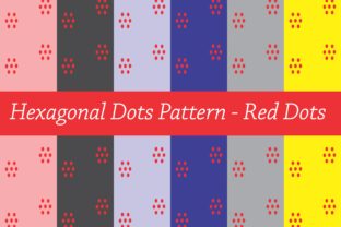 Dotted Hexagon Pattern - Red Dots
