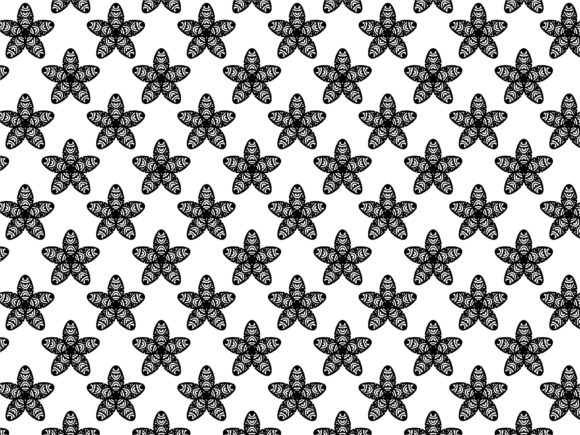 Fractal Pattern Star Tribal Oval
