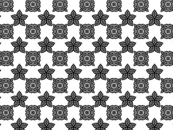 Fractal Pattern Tribal Leaf Flower Design