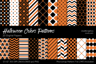 Halloween Colors Digital Papers