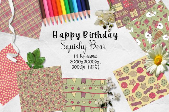 Happy Birthday Plushy Polar Bear Paper: A Creative Resource for Design Enthusiasts