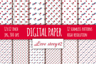 Hearts Digital Paper, Arrows and Wings: A Creative Resource for Valentine’s Day Design