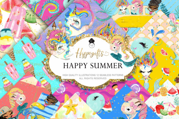 Mermaid Summer Pattern: A Creative Resource for Paper Craft Enthusiasts
