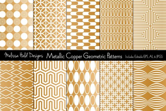 Metallic Copper Geometrics