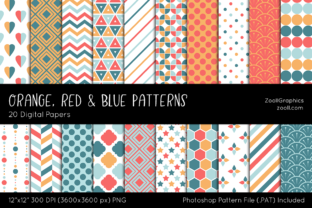 Orange, Red and Blue Digital Papers: A Creative Resource for Everyday Use