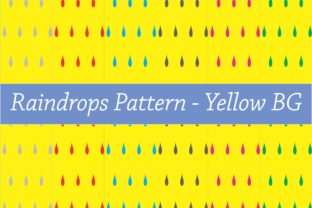 Raindrops Pattern - Yellow BG