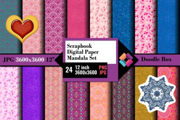 Scrapbook Digital Paper Mandala Set: A Versatile Tool for Creative Expression
