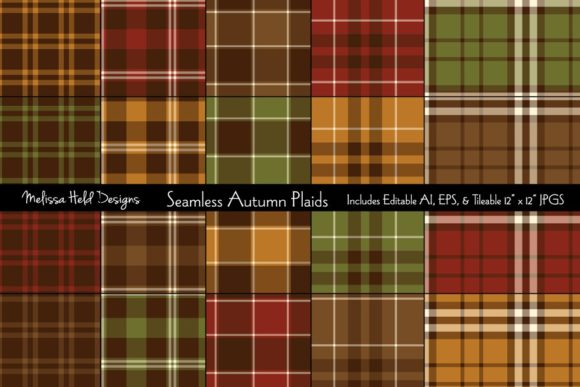 Seamless Autumn Plaids: A Versatile Collection for Creative Projects