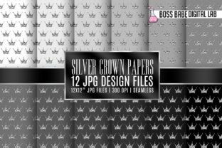 Seamless Grey and Silver Crown Papers: A Versatile Resource for Design Professionals