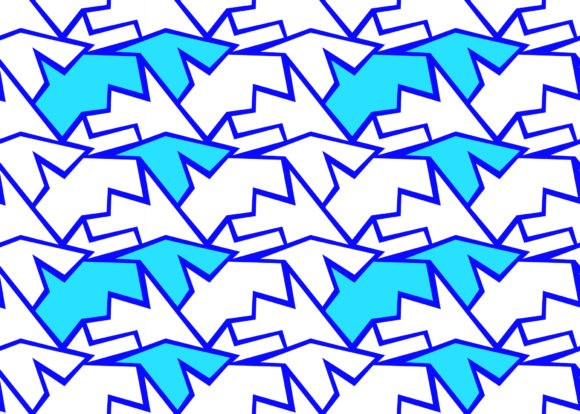 Seamless Pattern Abstract Blue Line