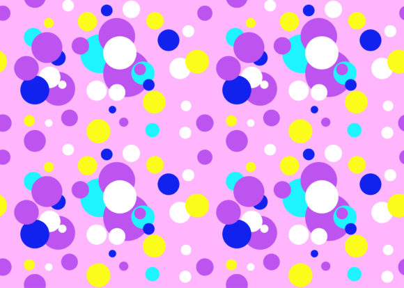 Seamless Pattern Circle Purple Pink