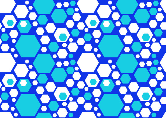 Seamless Pattern Hexagon White