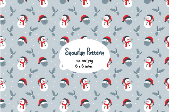 Snowman and Santa Seamless Pattern