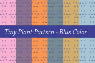 Tiny Plant Pattern Blue