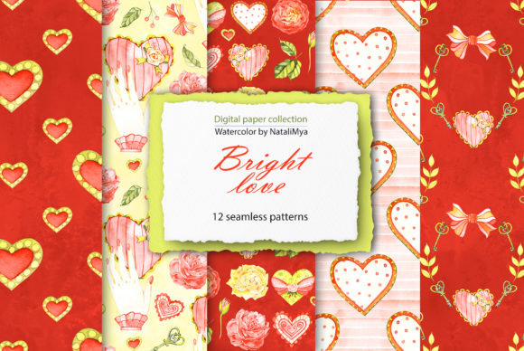 Watercolor Hearts Digital Paper Pack: A Creative Resource for Every Project