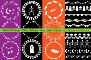 White Halloween Frames Borders: A Creative Resource for Designers and Enthusiasts